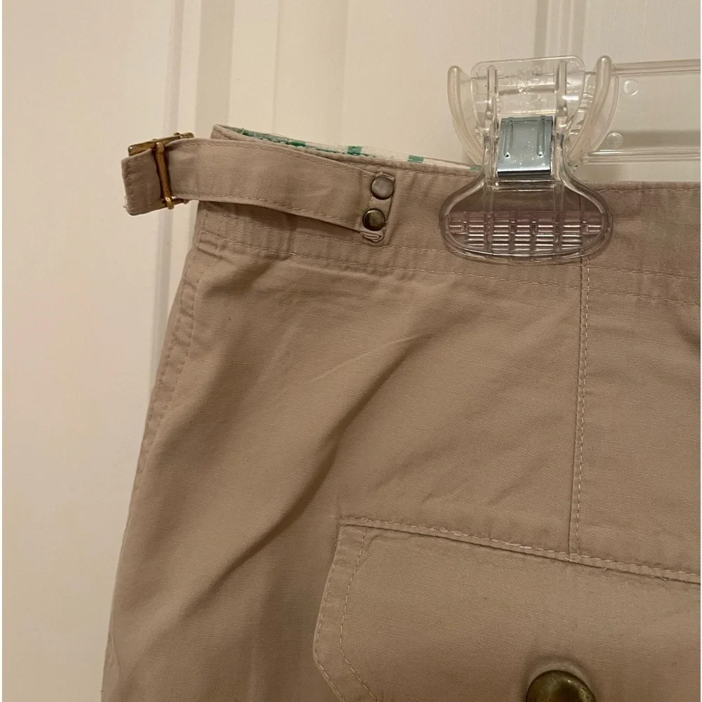RALPH‎ LAUREN WOMEN'S DRESS CAPRI PANTS GOLD Pebble SIZE 12 GREEN TAG Polo Match